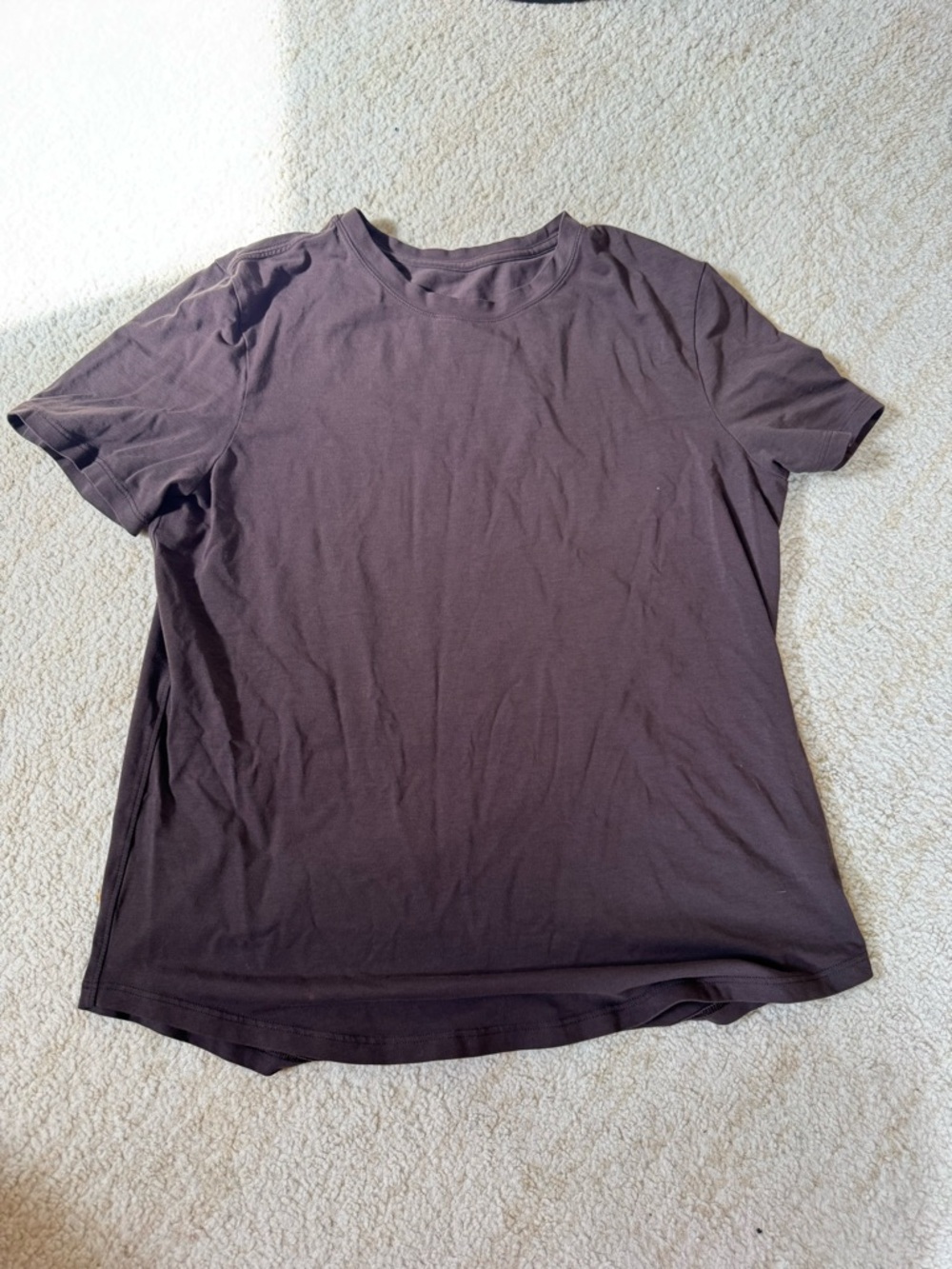 lululemon athletica Men's Dark Brown Crew Neck Tee
